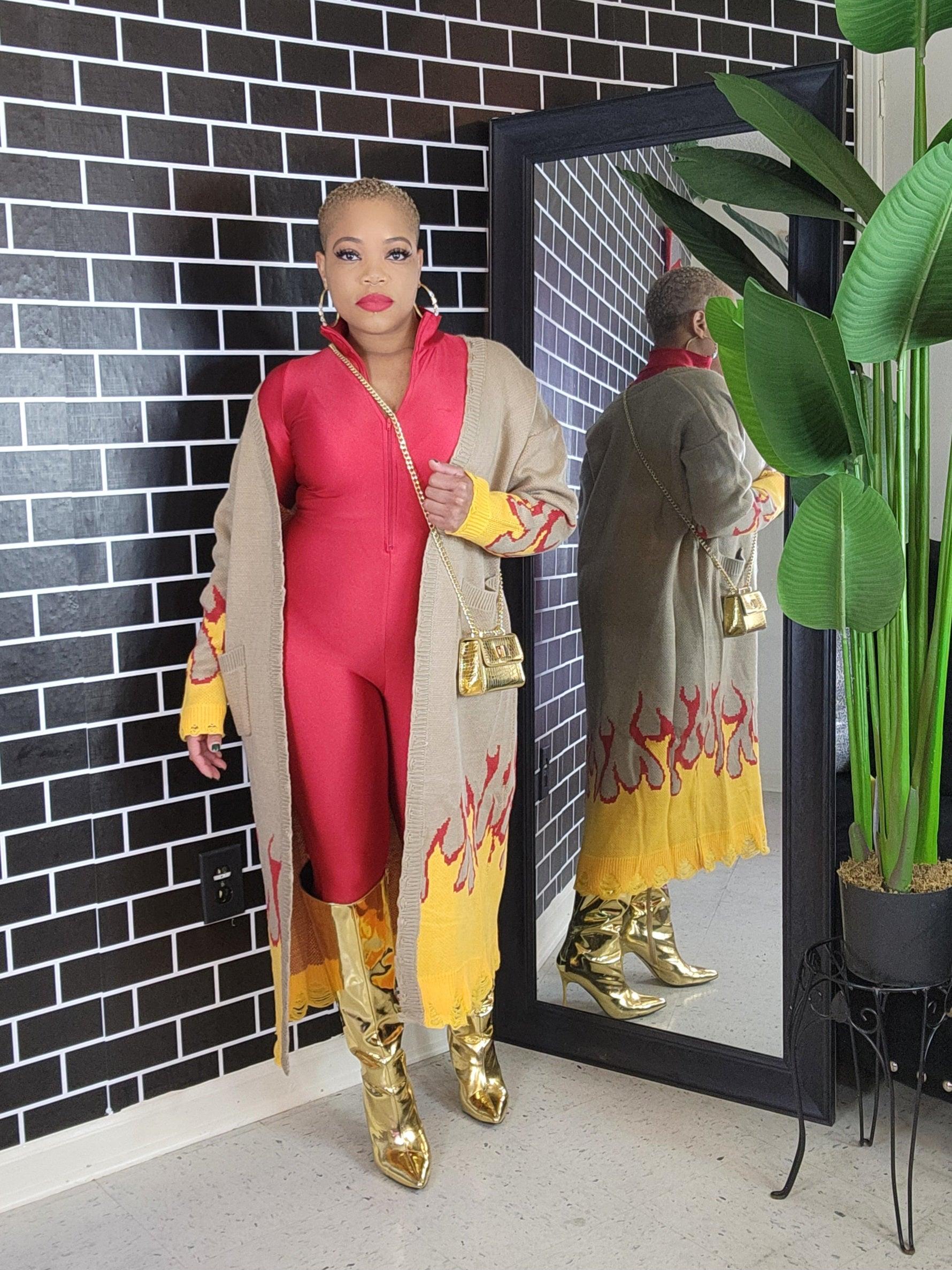 FITS LIKE A GLOVE JUMPSUIT (RED) - I Luv Fashion Boutique